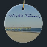 Myrtle Beach Julgransprydnad Keramik<br><div class="desc">Detta är ett härligt beskådar från boardwalken på Myrtle Beach,  SC.</div>