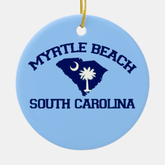 Myrtle Beach. Julgransprydnad Keramik (Framsidan)
