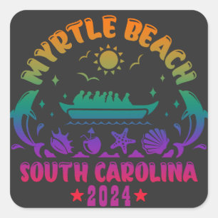 Myrtle Beach Magi - Äventyr i South Carolina Fyrkantigt Klistermärke