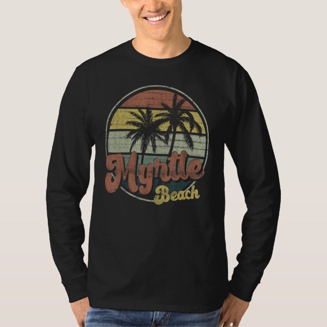Myrtle Beach Palmetto Tree South Carolina Vacation T Shirt (Framsida)