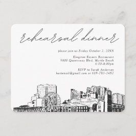 Myrtle Beach Rehearsal Inbjudan-visitkort Tilläggskort