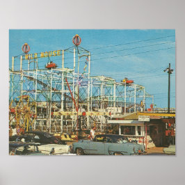 Myrtle Beach, SC ~ 1960 s ~ Gay Dolphin Park Poster