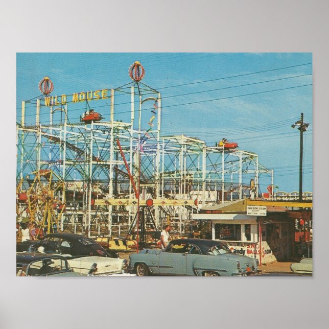 Myrtle Beach, SC ~ 1960 s ~ Gay Dolphin Park Poster (Framsidan)