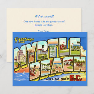 Myrtle Beach SC Flyttningskungörelse Julkort