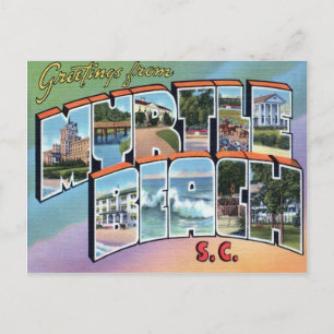 Myrtle Beach SC Large Brev vykort