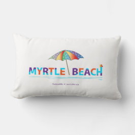Myrtle Beach, SC med Umbrella Graphic Lumbarkudde