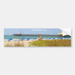 Myrtle Beach SC-stötdämpare, persikoscen Bildekal
