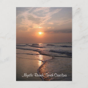 Myrtle Beach SC Sunrise over Ocean Post Card Vykort