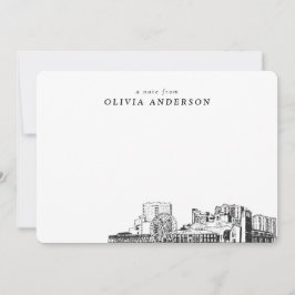 Myrtle Beach Sketch Personlig Note Cards Anteckningskort