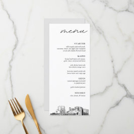 Myrtle Beach Skyline Bröllop Dinner Menu Meny