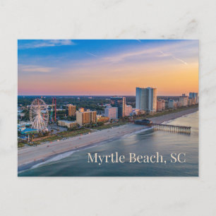Myrtle Beach, South Carolina City Beach View Vykort