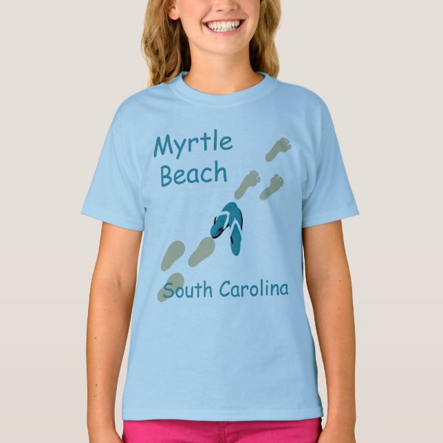 Myrtle Beach, South Carolina Flip-Flops T-Shirt (Framsida)
