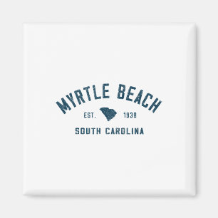 Myrtle Beach South Carolina Herr Retro Kast T-Shir Magnet