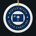 Myrtle Beach South Carolina Julgransprydnad Keramik<br><div class="desc">Myrtle Beach South Carolina</div>
