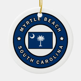 Myrtle Beach South Carolina Julgransprydnad Keramik