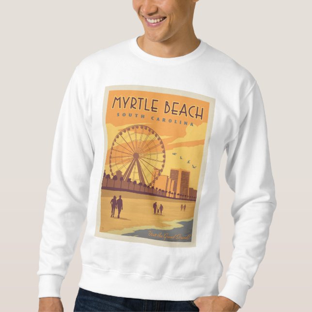 Myrtle Beach | South Carolina Lång Ärmad Tröja (Framsida)