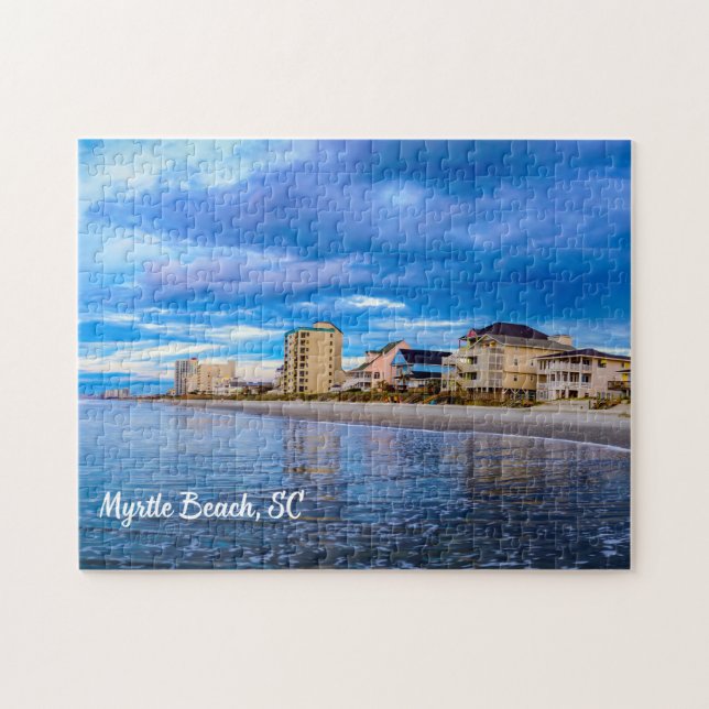 Myrtle Beach, South Carolina Ocean Beach View Pussel (Horisontell)