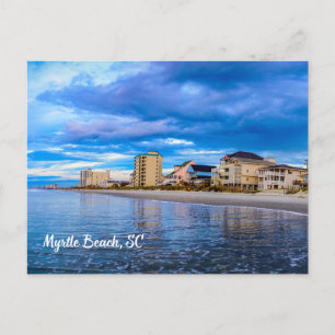 Myrtle Beach, South Carolina Ocean Beach View Vykort