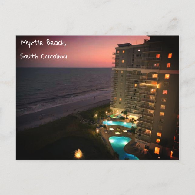 Myrtle Beach South Carolina Ocean Postcard Vykort (Framsida)