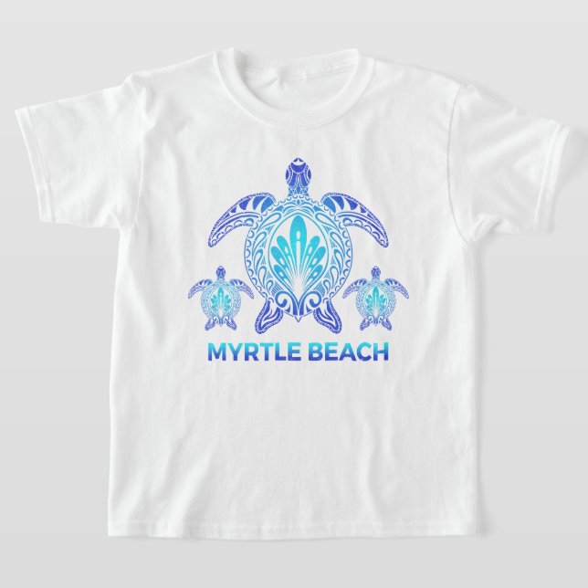 Myrtle Beach South Carolina Ocean Turtle Souvenirs T Shirt (Laydown)