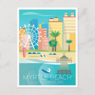 Myrtle Beach, South Carolina Postcard Vykort