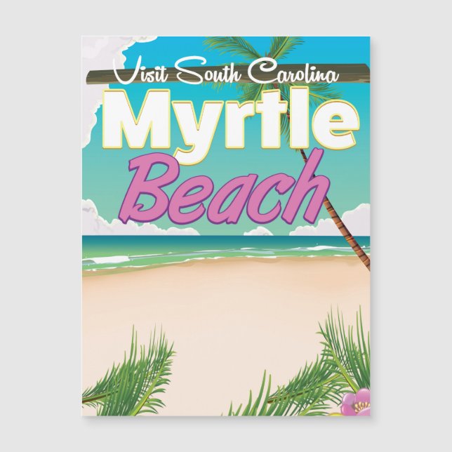 Myrtle Beach South Carolina resepostersåg Pussel (Framsida)
