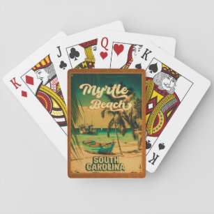 Myrtle Beach South Carolina Retro Sunset Souvenir Casinokort