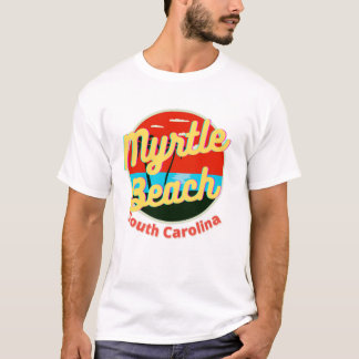 Myrtle Beach South Carolina Retro Vintage Sunset T Shirt