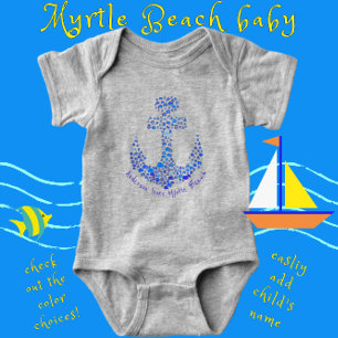Myrtle Beach South Carolina Roligt Nautical Art T Shirt