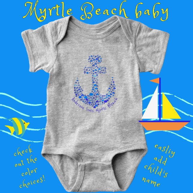 Myrtle Beach South Carolina Roligt Nautical Art T Shirt (Skapare uppladdad)