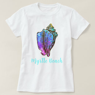 Myrtle Beach South Carolina Söt Conch Sea Snäcka T Shirt