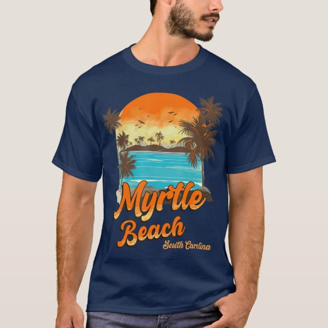 Myrtle Beach South Carolina Summer Vacation Handfl T Shirt (Framsida)