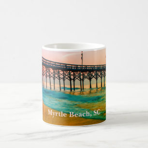 Myrtle Beach, South Carolina Sunset på Pier Kaffemugg