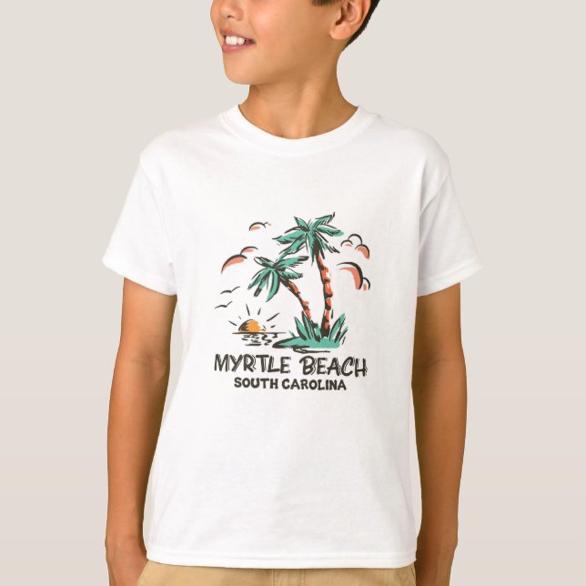 Myrtle Beach - South Carolina - Sunset T Shirt (Framsida)