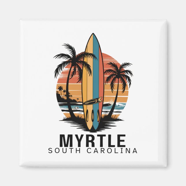 Myrtle Beach South Carolina Surfing Surfar _1  Magnet (Framsidan)