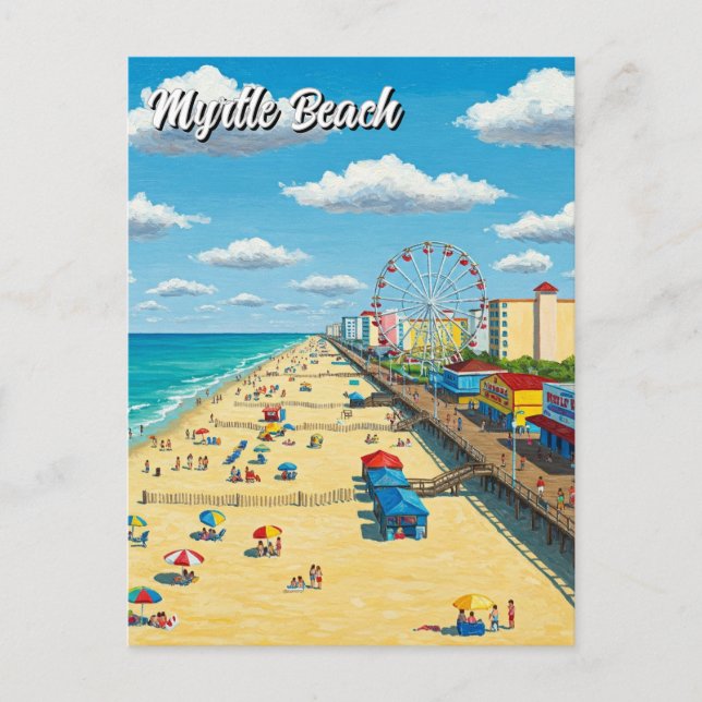Myrtle Beach South Carolina Travel Vykort (Framsida)