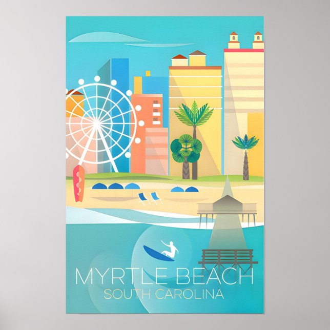 Myrtle Beach, South Carolina Tryck (Framsidan)