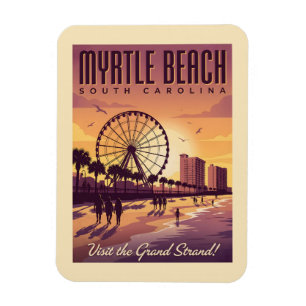 Myrtle Beach South Carolina Vintage Resa Magnet