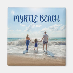 Myrtle Beach Souvenir Sand och Surfa med familjen Magnet