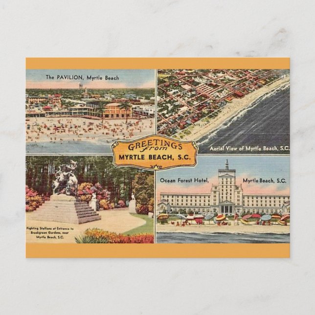 Myrtle Beach Vacker Hälsning Postkort Vykort (Framsida)