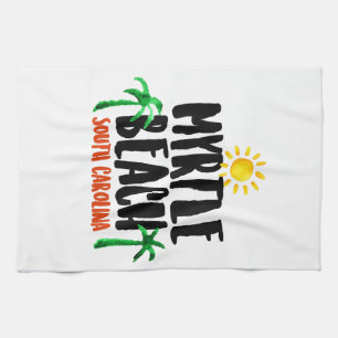Myrtle Beach vattenfärg Kökshandduk