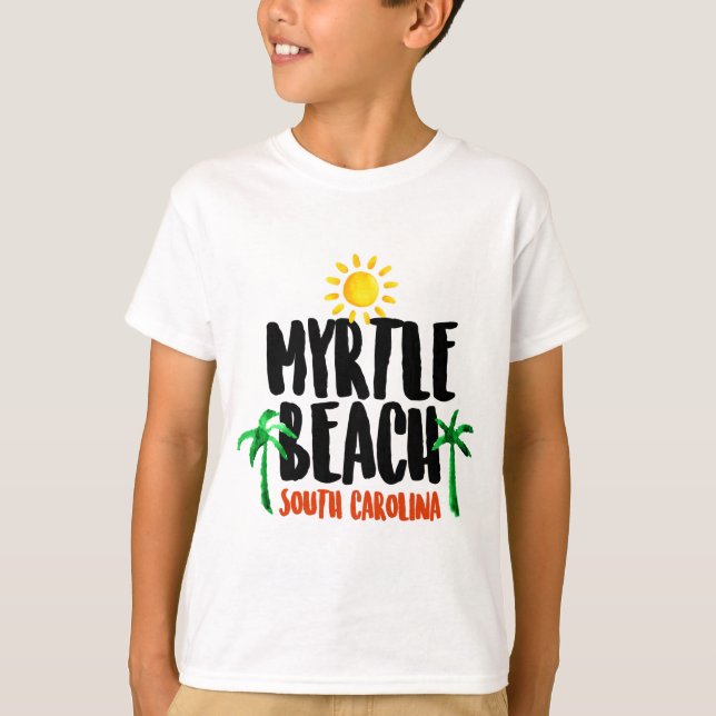 Myrtle Beach vattenfärg Tee (Framsida)