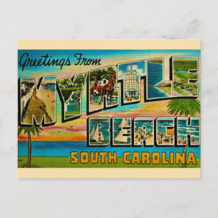 Myrtle Beach Vintage Hälsning vykort