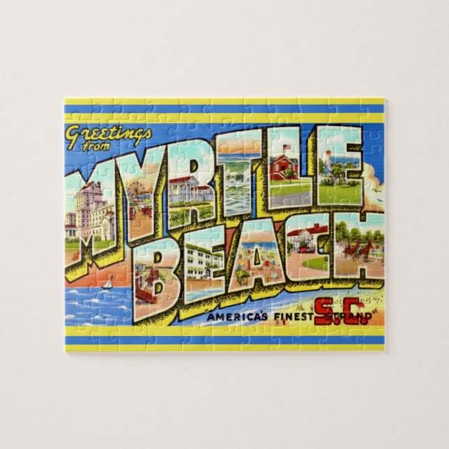 Myrtle Beach vykort 8x10 Pussel (Horisontell)
