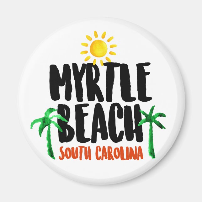 Myrtle Beach Watercolor Magnet (Framsidan)