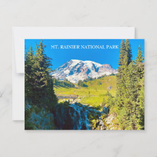 Myrtle Falls- Mount Rainier Vykort
