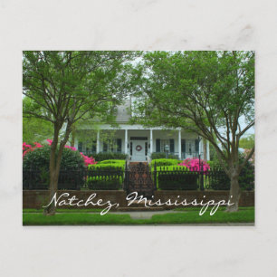 Myrtle Terrace i historiska Natchez, Mississippi Vykort