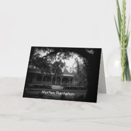Myrtles plantation i svartvitt kort