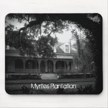 Myrtles plantation i svartvitt
