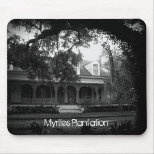 Myrtles plantation i svartvitt musmatta